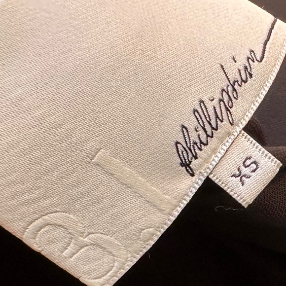 3.1 Phillip Lim Black & Sheer Nude Drape Back Tunic NWT - Picture 9 of 9